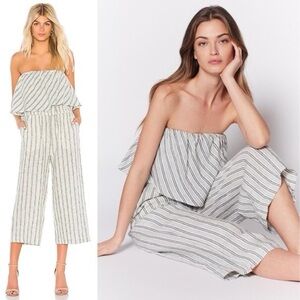 Joie Striped Linen Jumpsuit